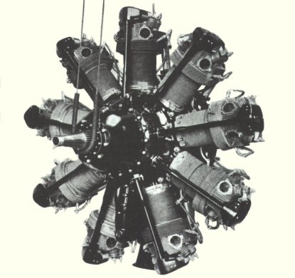 Vue d'un moteur Bristol Pegasus (photo : Jane's fighting aircraft of World War II)