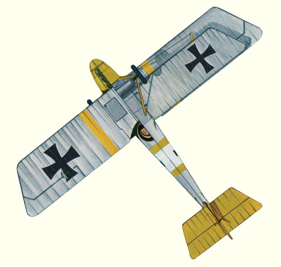 Plan d'un biplan Pfalz D.III (origine : Fighters 1914-1919 - Kenneth Munson)