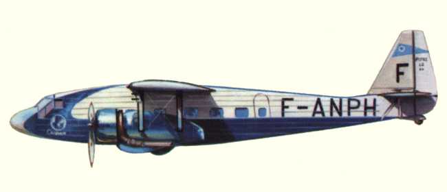 Vue d'un Potez 62-0 Cormoran (origine : Airliners between the wars 1919-1939 - Kenneth Munson)