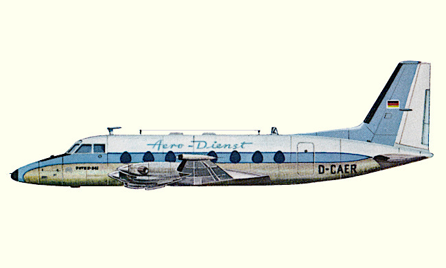 Vue d'un Potez 841 (origine : Civil Airliners since 1946 - Kenneth Munson)