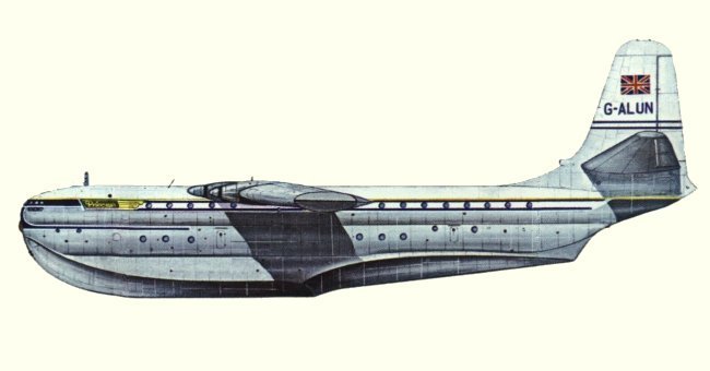 Vue du premier prototype du Princess (origine : Flying Boats and Seaplanes since 1910 - Kenneth Munson)