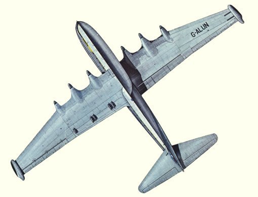 Plan du premier prototype du Princess (origine : Flying Boats and Seaplanes since 1910 - Kenneth Munson)