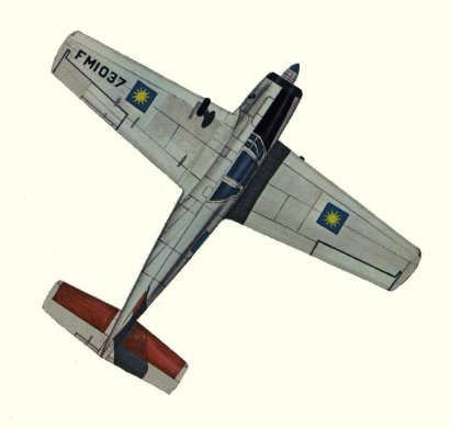 Plan d'un Provost T.51 (origine : Fighters, encyclopaedia of world aircraft - Kenneth Munson)