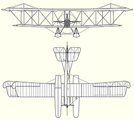 Plans d'un Naval Aircraft Factory PT-1