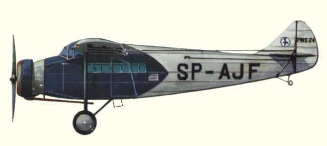 Vue d'un P.W.S.24 (origine : Airliners between the wars 1919-1939 - Kenneth Munson)