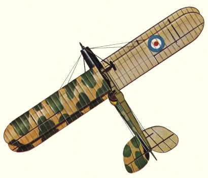 Plan d'un biplan R.A.F. R.E.5 (origine : Bombers 1914-1919 - Kenneth Munson)