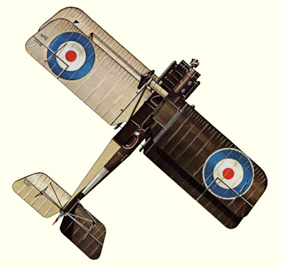 Plan d'un chasseur S.E.5a (origine : Fighters 1914-1919 - Kenneth Munson)