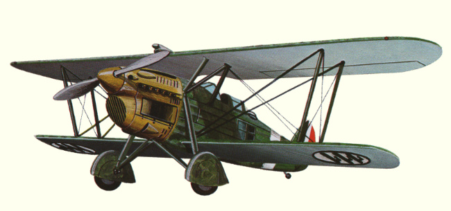 Vue d'un biplan IMAM Ro.37 (origine : Encyclopédie des Avions Militaires du Monde - Enzo Angelucci)