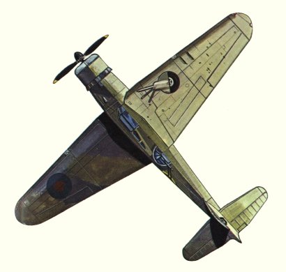 Plan d'un Roc de la Fleet Air Arm (origine : Fighters 1939-1945 - Kenneth Munson)