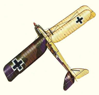 Plan d'un biplan Rumpler C.IV (origine : Bombers 1914-1919 - Kenneth Munson)