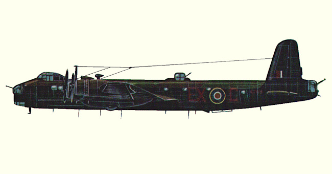 Vue d'un Stirling B III (origine : Bombers 1939-1945 - Kenneth Munson)