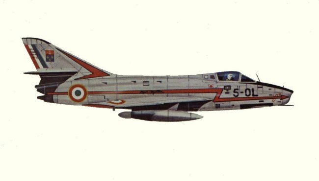 Vue d'un Super-Mystère B-2 (origine : Fighters, encyclopaedia of world aircraft - Kenneth Munson)