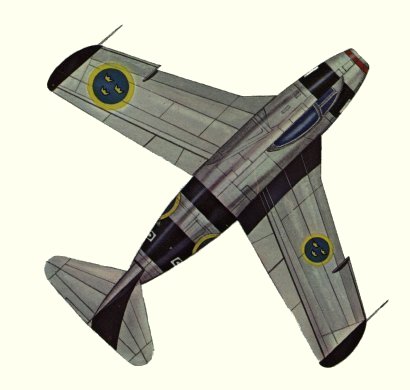 Plans d'un Saab J29F (origine : Fighters, encyclopaedia of world aircraft - Kenneth Munson)