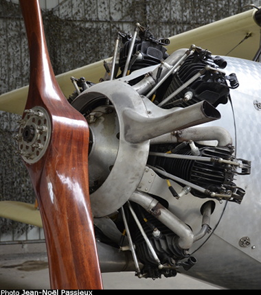 Vue d'un moteur Salmson 7Ac (photo : JN Passieux, musée JB Salis, La Ferté-Alais)