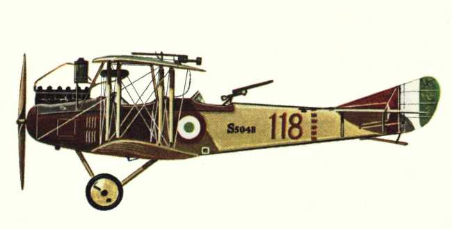 Vue d'un biplan S.A.M.L. S.2 (origine : Bombers 1914-1919 - Kenneth Munson)