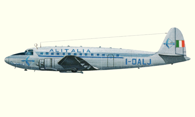 Vue d'un S.M.95 (origine : Civil Airliners since 1946 - Kenneth Munson)