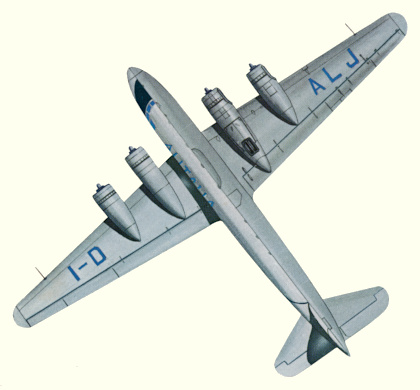 Plan d'un S.M.95 (origine : Civil Airliners since 1946 - Kenneth Munson)