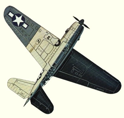 Plan d'un SB2C-1C Helldiver (origine : Bombers 1939-1945 - Kenneth Munson)