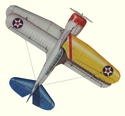 Plan d'un Curtiss SBC-4 (origine : Bombers between the wars 1919-1939 - Kenneth Munson)
