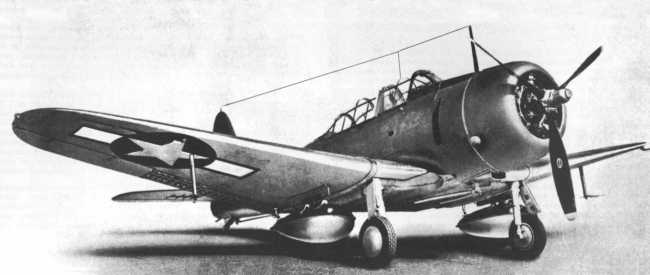 Vue d'un SBD-6 Dauntless (photo : Jane's fighting aircraft of World War II)