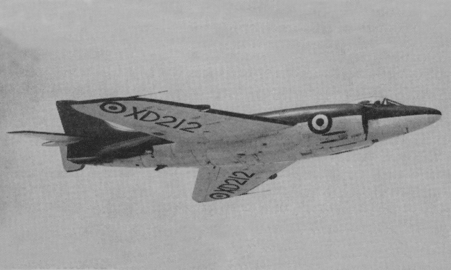 Vue d'un Scimitar F. Mk. 1 (origine : The British Fighters since 1912 - Peter Lewis)