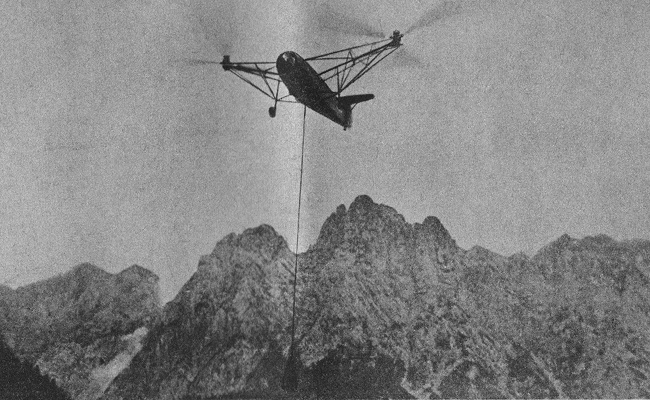 Vue de l'hélicoptère expérimental SE-3000 (photo : Science et Vie, février 1947)