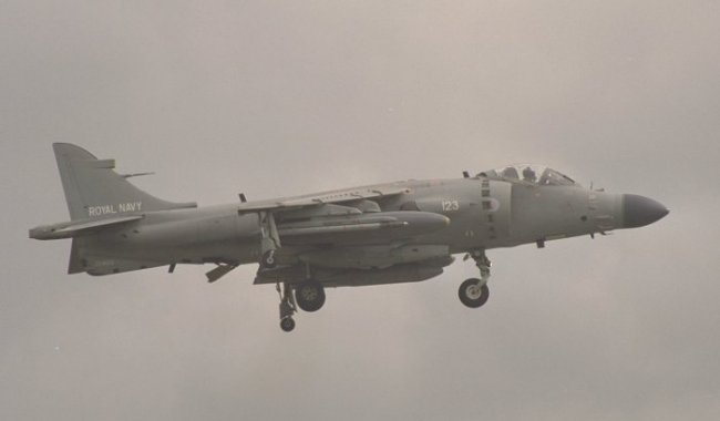 Vue d'un Sea Harrier (photo : David Hastings)