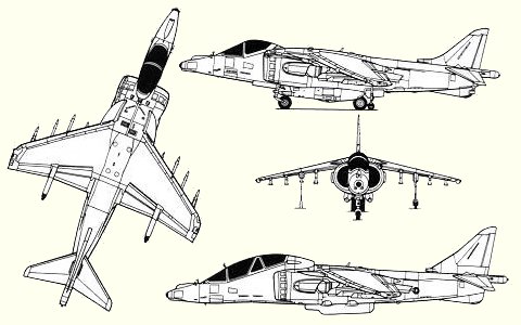 Plans d'un Sea Harrier
