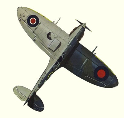 Plan d'un Seafire F IIC (origine : Fighters 1939-1945 - Kenneth Munson)