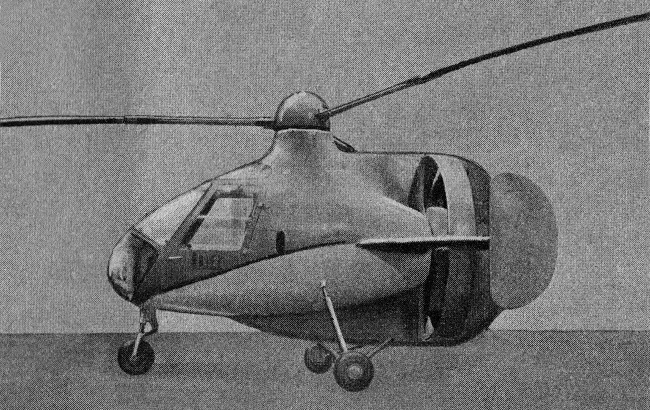 Vue de l'hélicoptère expérimental SO-1100 (photo : Science et Vie, février 1947)