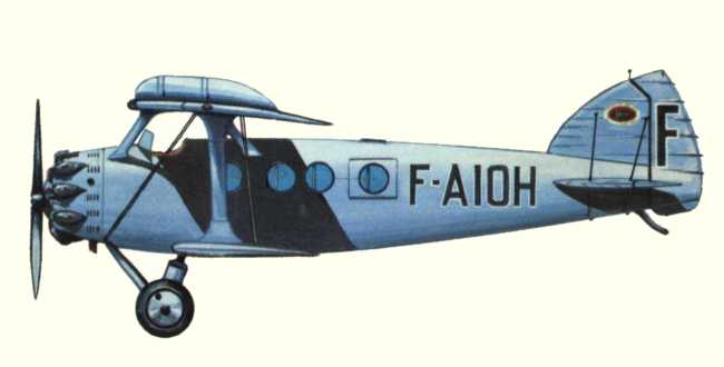 Vue d'un Spad S.56-4 (origine : Airliners between the wars 1919-1939 - Kenneth Munson)
