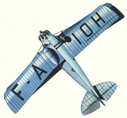 Plan d'un Spad S.56-4 (origine : Airliners between the wars 1919-1939 - Kenneth Munson)