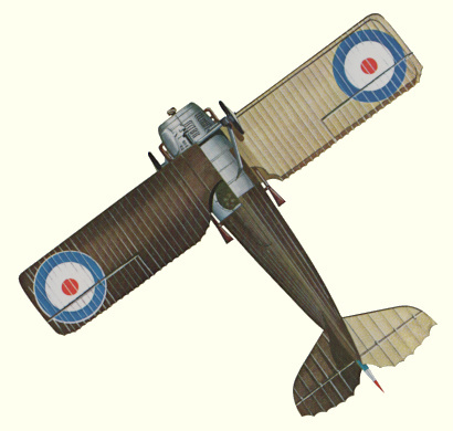 Plan d'un chasseur Spad VII (origine : Fighters 1914-1919 - Kenneth Munson)