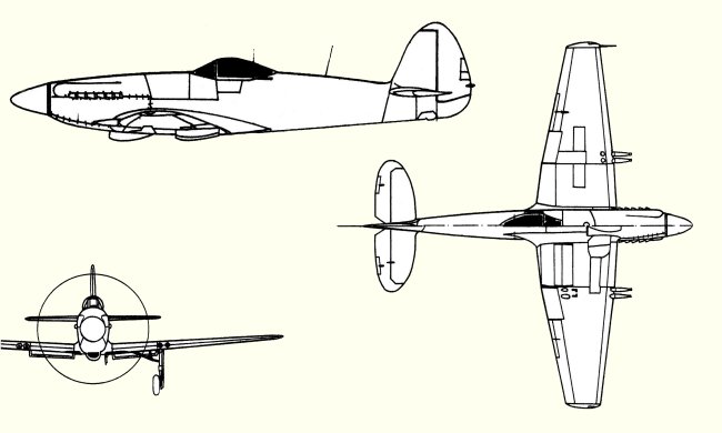 Plans d'un Spiteful Mk. XIV