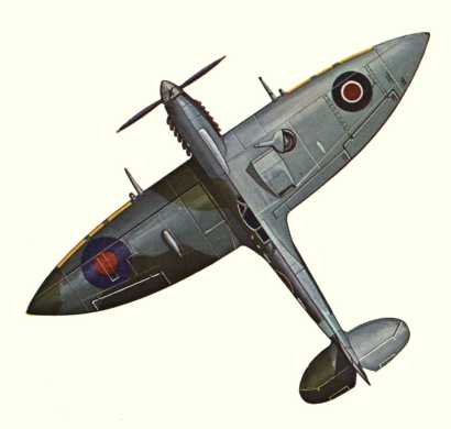 Plans d'un Spitfire HF Mk. VII (origine : Fighters 1939-1945 - Kenneth Munson)