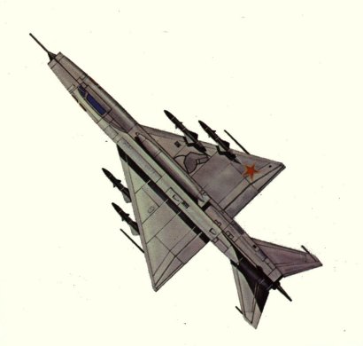 Plan d'un Sukhoi 9 (origine : Fighters, encyclopaedia of world aircraft - Kenneth Munson)