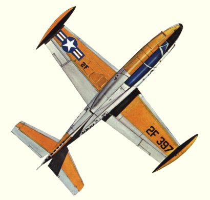Plan d'un T-2A (origine : Fighters, encyclopaedia of world aircraft - Kenneth Munson)