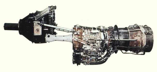 Vue d'un turbopropulseur General Electric T64