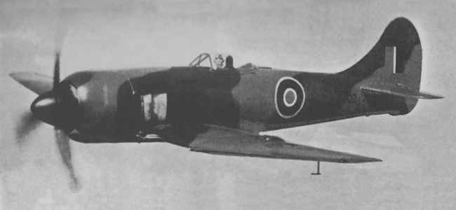 Vue d'un Tempest II (photo : Jane's fighting aircraft of World War II)