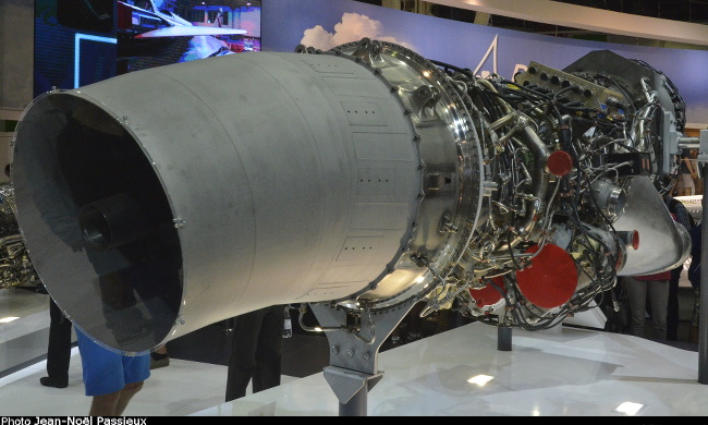 Vue d'un turbopropulseur TP400 (photo : JN Passieux, Salon du Bourget 2015)