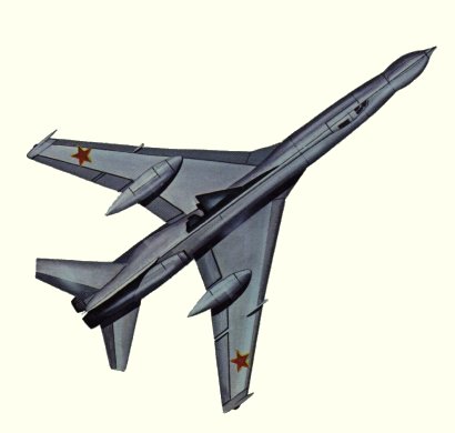 Plan d'un Tu-22 de la Soviet Air Force (origine : Bombers, encyclopaedia of world aircraft - Kenneth Munson)