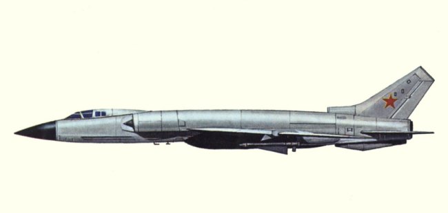 Vue d'un Tu-28 (origine : Fighters, encyclopaedia of world aircraft - Kenneth Munson)
