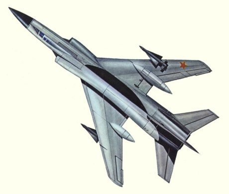 Plan d'un Tu-28 (origine : Fighters, encyclopaedia of world aircraft - Kenneth Munson)