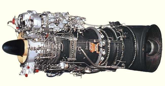 Vue du turbopropulseur Klimov TV3-117VM