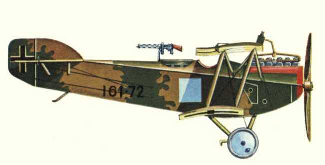 Vue d'un biplan de reconnaissance Ufag C.I (origine : Bombers 1914-1919 - Kenneth Munson)