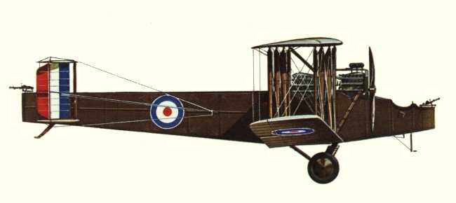 Vue d'un bombardier V/1500 (origine : Bombers 1914-1919 - Kenneth Munson)
