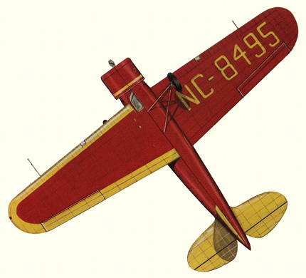 Plans d'un Vega Model DL-1 de la compagnie Braniff Airways (origine : Airliners between the wars 1919-1939 - Kenneth Munson)