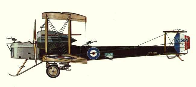 Vue d'un prototype de Vimy IV (origine : Bombers 1914-1919 - Kenneth Munson)