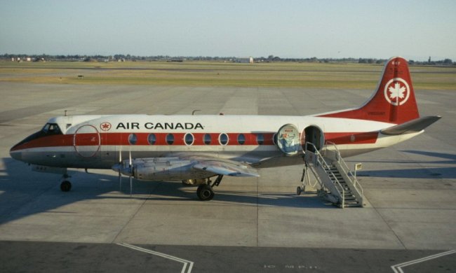 Vue d'un Viscount d'Air Canada (photo : John P. Stewart)