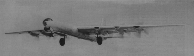 Vue du XB-36 train sorti (photo : Le Fana de l'Aviation)